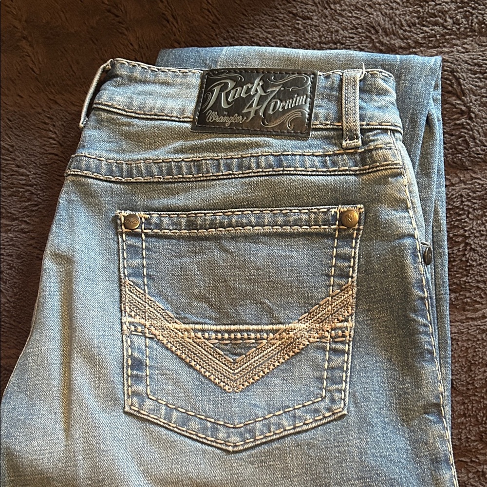 Wrangler Rock 47 Women's Light Blue Boot Cut Jeans